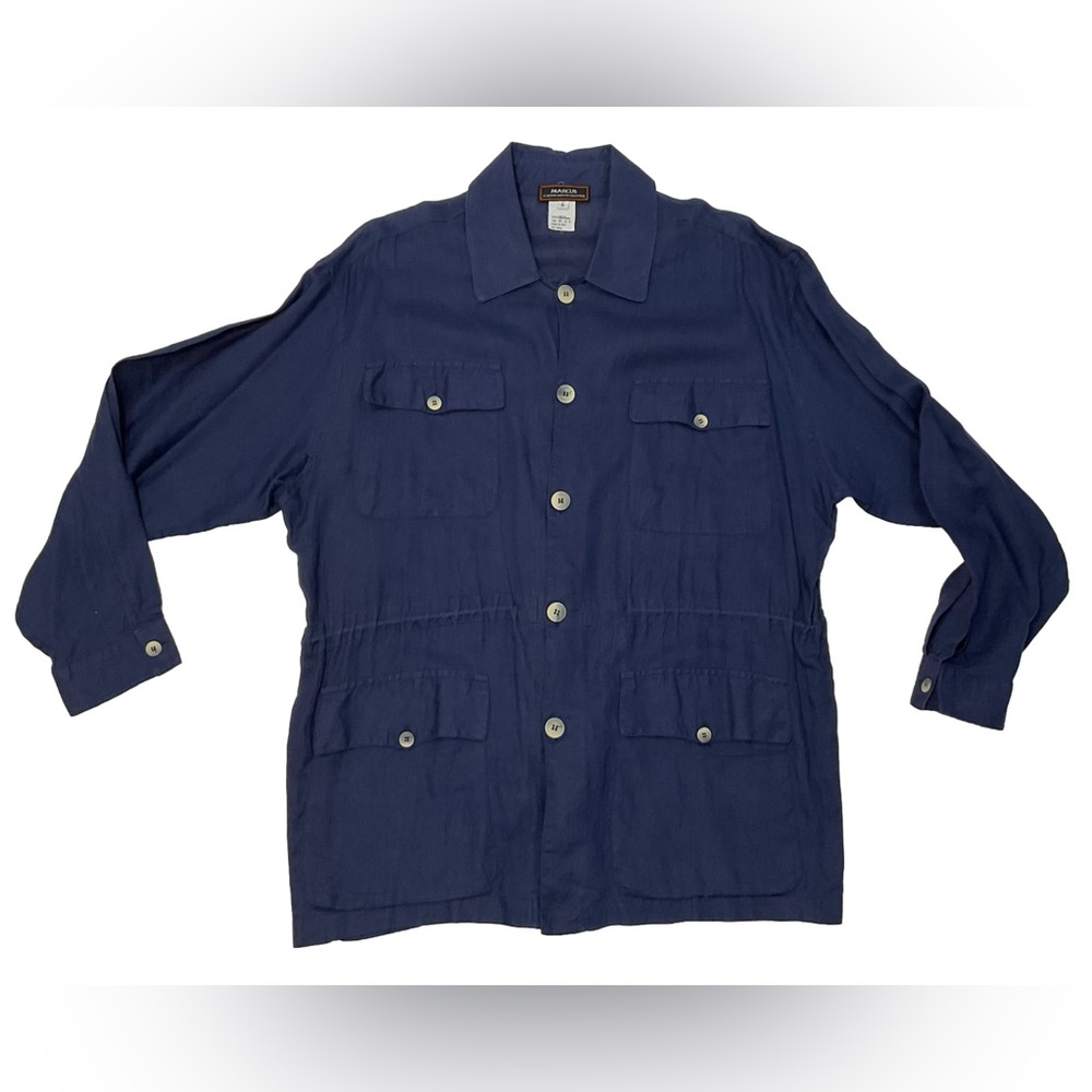 SOLD - Vintage A Neiman Marcus Collection Lightweight Blue Shirt Jacket Men’s